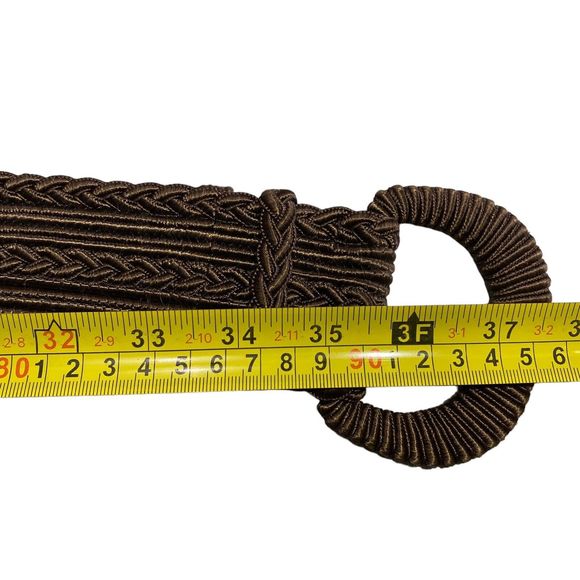 Vintage Woven Belt Collezione New York Made In USA Brown Red 2” Wide Cinch Lot 2 - Picture 7 of 12